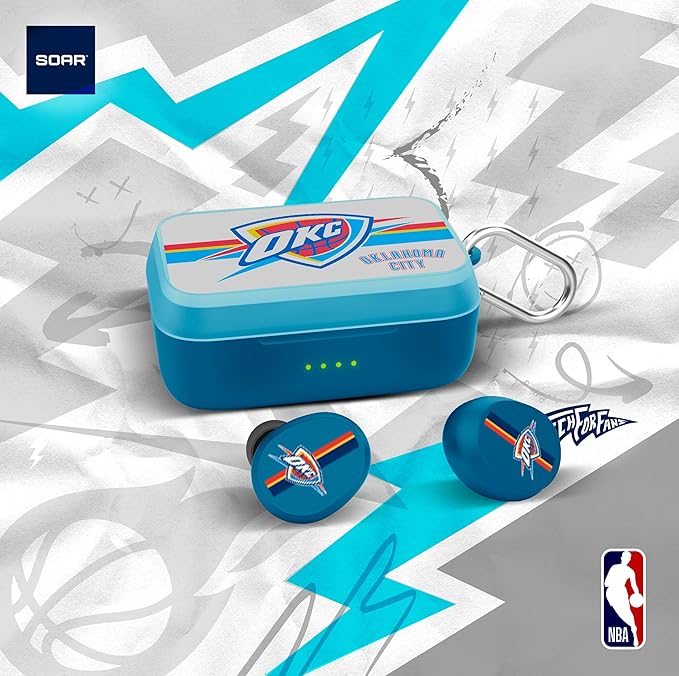 SOAR NBA Wireless Sport Earbuds: Comfortable Fit & Convenient Charging