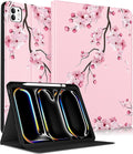 Uppuppy for iPad Pro 13 Inch Case 2024 - Cute Women Girls Folio Smart Cover with Pencil Holder Girly Flower Unique Pretty Aesthetic for iPad Pro M4 13 Inch Cases A2925 A2926 A3007