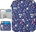 Dadanism 9-11" Tablet Sleeve Bag Carrying Case for iPad (A16) 11th Gen 11", iPad 10th Gen 10.9" Air 5/4, iPad Air M4/Pro 11", iPad 9/8/7th, Galaxy Tab A11+ Plus 11", Remarkable 2 10.3", Flower+Blue