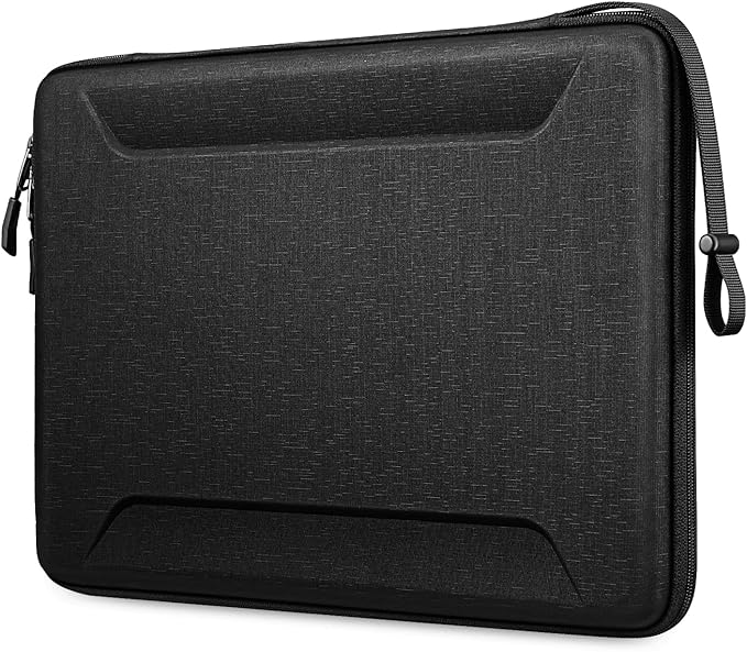 Fintie 13-14 Inch Laptop Sleeve Case for MacBook Neo A3404 A18 Pro, MacBook Air 13.6 M5 M4 M3 M2 M1, MacBook Pro 14 M5 M4 M3 M2, MacBook Pro/Air 13, iPad 12.9-13 - Shockproof EVA Carrying Bag, Black