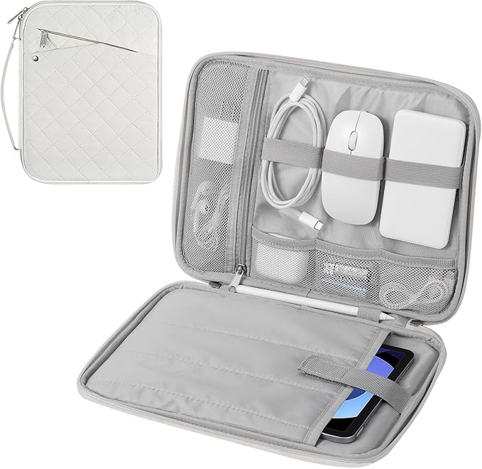 MoKo 9-11 Inch Tablet Sleeve Carrying Case with Handle, Padded Protective Travel Bag for New 11 inch iPad Air M4 2026, iPad A16, i-Pad Pro 11 M5, i-Pad 10./Air 5/4. Gen10.9, Tab S9/S8 11, Cream