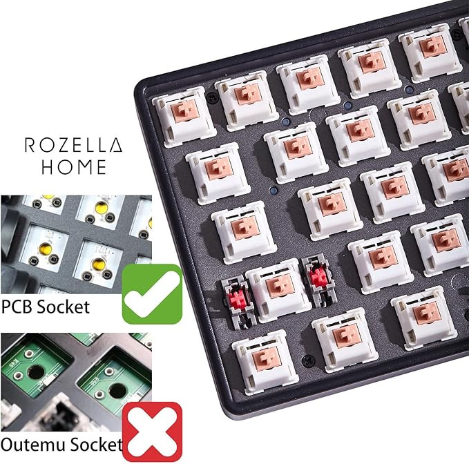 Holy Panda Mechanical Keyboard Switch, 3Pin Pre Lubed, 67g Extended Spring, Enhance Tactile Plate Mounted MX Switch(100 Pack)