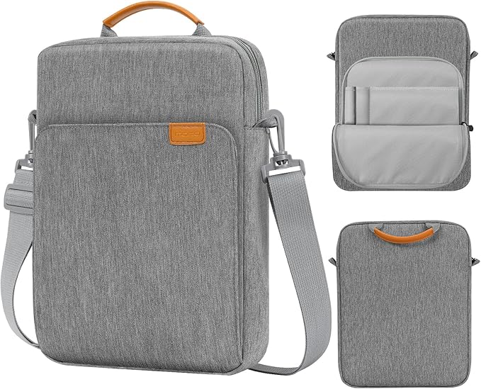 MoKo 13.3-14 Inch Laptop Sleeve Bag Fits Mac Neo 13-inch A18 Pro, Mac Pro 13.3" M2 2022/M5/M5 Pro/M5 Max 14.2" 2026, Mac Air 13.6" M5 2026, Handle Carrying Case with Shoulder Strap, Dark Gray