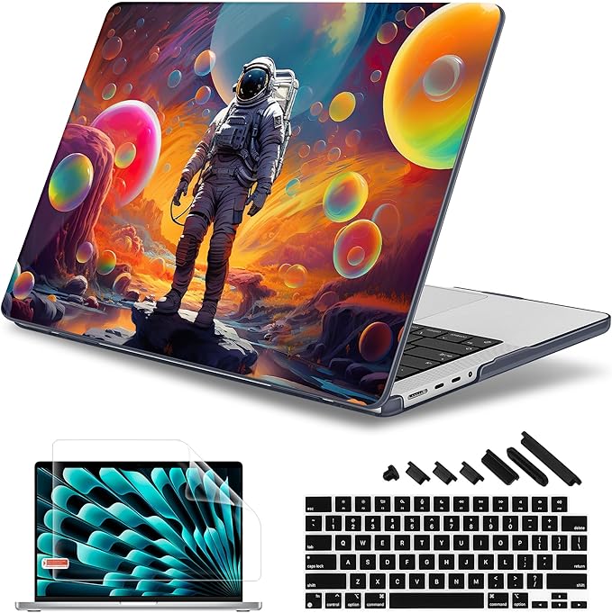 May Chen for 2026 MacBook Pro 14-inch M5 M4 M3 M2 M1 Pro/Max Chip, Release 2026 2025-2021, Model A3427 A3426 A3434 A3112 A3401 A3185, Plastic Hard Shell with Keyboard Cover, Astronaut