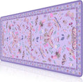 iCasso Purple Large Mouse Pad, Desk Matt for Desktop, XXL Desk Mat for Keyboard and Mouse, Anti-Slip Big Mousepad Computer Mat with Stitched Edges