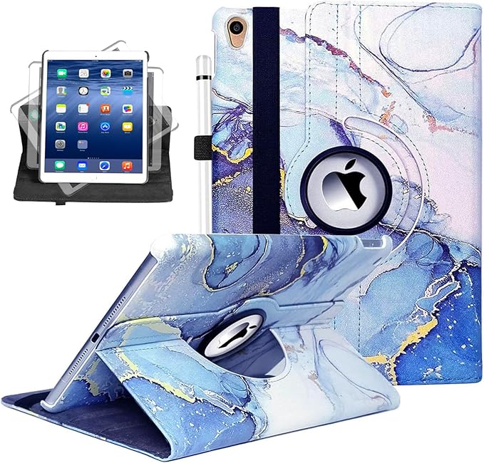 360 Rotating Stand Smart Case for iPad Air (3rd Gen) 10.5" & iPad Pro 10.5" - Auto Wake/Sleep Feature (Blue)