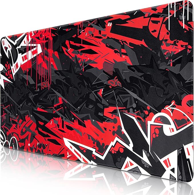 Canjoy Gaming Mouse Pad 31.5x15.8inch Extended XXL Large Mouse Pad Big Computer Keyboard Mouse Mat Desk Pad with Non-Slip & Rubber Base & Stitched Edge