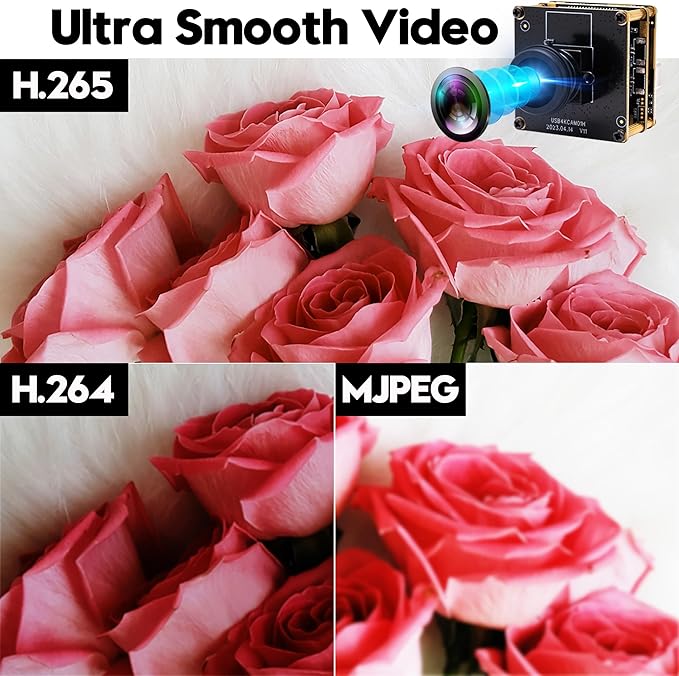 HDMI 4K Webcam - USB HDMI Simultaneous Output Streaming Camera - 2X Digital Zoom, 180 Degree Fisheye Lens - PC Camera for Raspberry Pi, Jetson Nano, Laptop, Online Teaching
