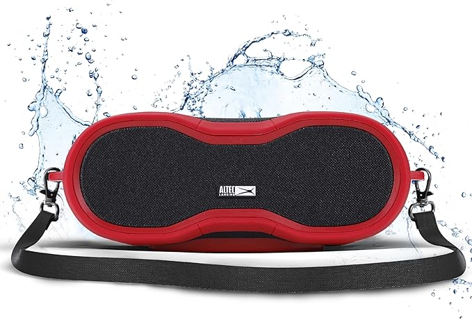 Altec Lansing - BoomJacket Wireless Bluetooth Speaker, Magnetic Waterproof Speaker, IPX7 Outdoor Speaker with 24H Playtime, Portable Speaker with Carabiner, Mountable, Quick Charge