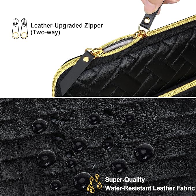 Lacdo 13 Inch Laptop Sleeve Case for 13 inch MacBook Air M5 A3449 (2026), M4 A3240 2025, M3 A3113, M2 A2681, M1 A2337 A2179 A1932 | 13 inch MacBook Neo A18 Pro A3404 (2026) Computer Bag, Elegant Black