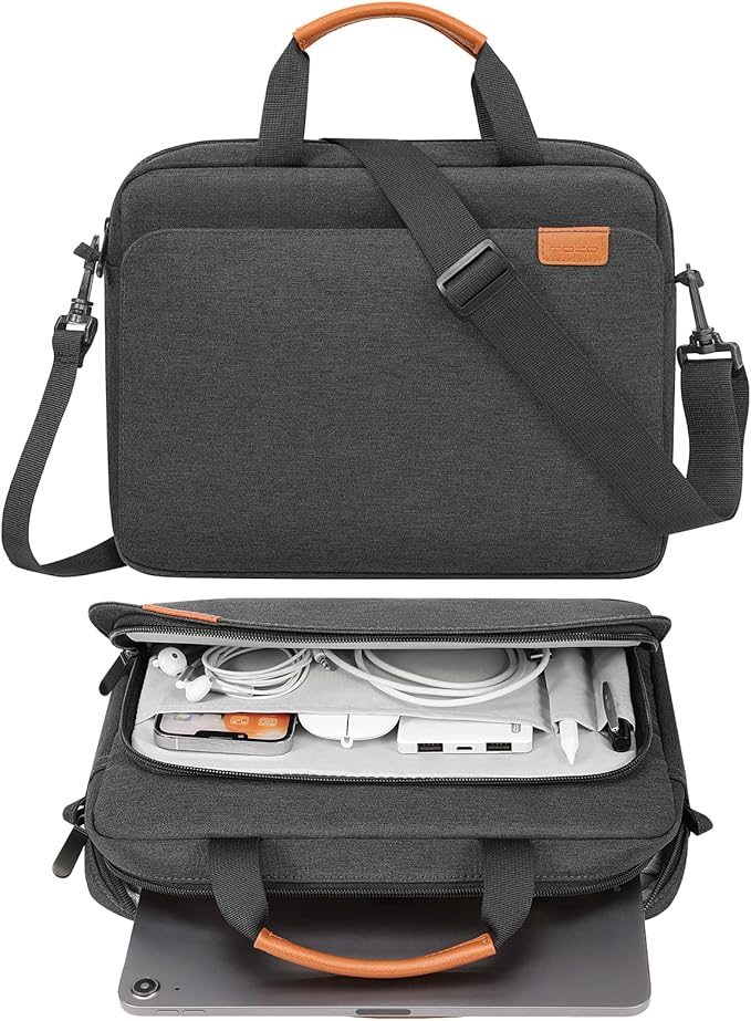 MoKo 9-11 Inch Tablet Sleeve Case, Protective Handle Shoulder Bag Fits New 11inch iPad Air M4 2026/Pro M5/M4, iPad A16 2025, 10th/Air 5/4th 10.9, iPad 9/8/7th 10.2, Tab S8/S9 11, Black & Gray