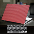 DTangLsm for MacBook Pro 13 inch Case 2026-2016 M2 M1 A2338 A2289 A2251 A2159 A1989 A1706 A1708, Woven Textured Leather Hard Cover for MacBook Pro 13 Case + Keyboard Cover, Has Logo Cutout, Burgandy