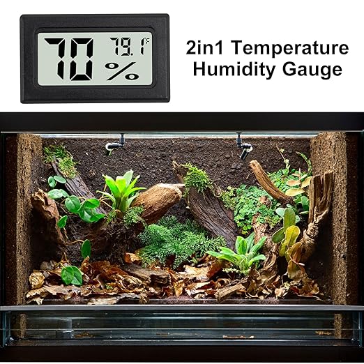 3Pcs Mini Digital Thermometer Hygrometer Electronic Temperature Humidity Gauge Meters Indoor LCD Display Fahrenheit for Greenhouse,Garden,Car Cellar and Office