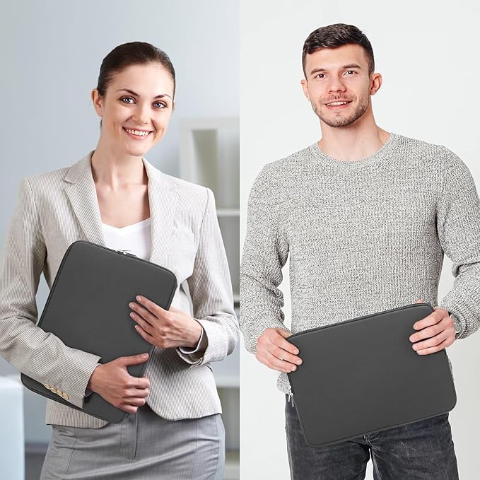 RAINYEAR 15 Inch Laptop Sleeve 15" Protective Soft Case Padded Bag Specially Compatible with 15.4" MacBook Pro/Air A3448 A3241 A3241 A2941 A3114 A1938 A1707 A1990 (Grey, Upgraded Version)