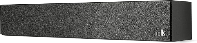 Polk Monitor XT35 Slim Center Channel Speaker - Hi-Res Audio Certified, Dolby Atmos & DTS:X Compatible, 1" Terylene Tweeter & Four 3" Dynamically Balanced Woofers, Wall-Mountable, Midnight Black