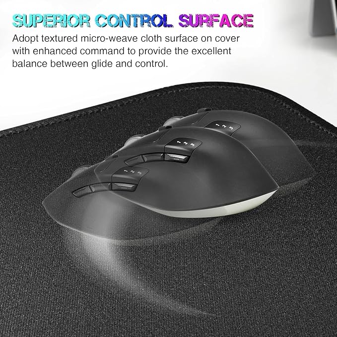 ETZ Large Gaming Mouse Pad,31.5 x 11.8 × 0.12 in with Stitched Edges,Extended Mousepad,Durable Non-Slip Natural Rubber Base,Washable Keyboard Pad,Desk Pad for Gamer,Office & Home,Black.