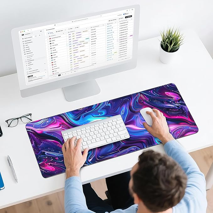 Gaming Mouse Pad - (31.5"×11.8") Topographic Large Mouse Pads for Desk - Desk Mat for Keyboard and Mouse with Non-Slip Base, Desks Pad Matfor Game/Office & Home