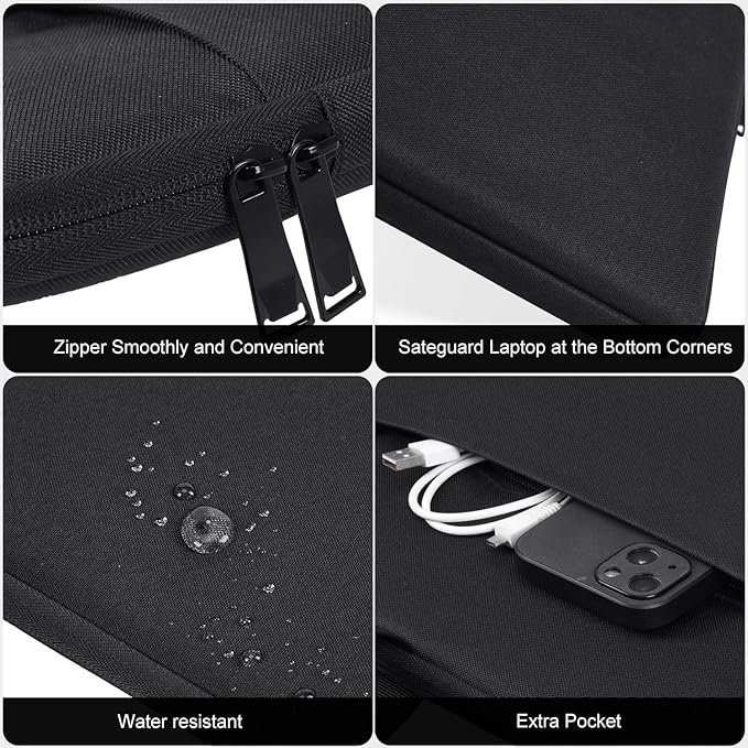 22 inch Portable Monitor Case Carrying Sleeve Compatible with ASUS Zenscreen/Most 22" Portable Monitor, Shockproof-Padded Monitor Bag with Accessory Pocket & Handle