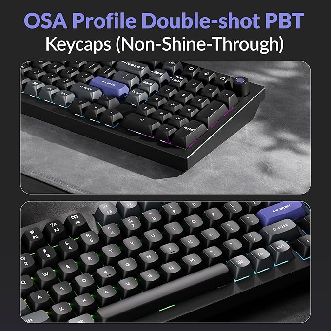 Keychron Q5 HE 96% 8K Wired Hall Effect Gaming Keyboard, Rapid Trigger Magnetic Switches Keyboard Hot Swappable, 8000 Hz Polling Rate, Adjustable Actuation, Aluminum, RGB, QMK, Mac/Windows – Black