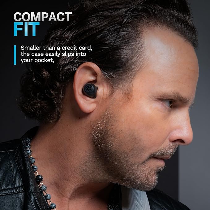 JLab Go Pop ANC, True Wireless Earbuds, Active Noise Cancelling, Bluetooth Earbuds with Charging Case, Black