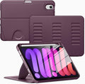 VIKESI Case for iPad mini 7 (A17 Pro) and iPad mini 6,Multiple Angles Magnetic Stand Cover,Shockproof Soft Back,Pencil Holder,and Auto Sleep/Wake,Dark Purple