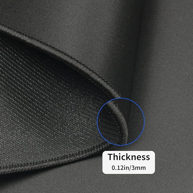 Wolaile Large Mouse Pad, 36x17 in Gaming Mouse Mat,Waterproof and Non-Slip Desktop Pad for Computer Keyboard,Black,XL