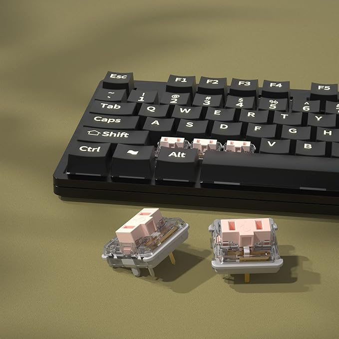 Kailh Low Profile Choc Pink Switches 5 Pin Thiner Key switches- DIY Replaceable Switches for Mechanical Gaming Keyboard (10pcs)