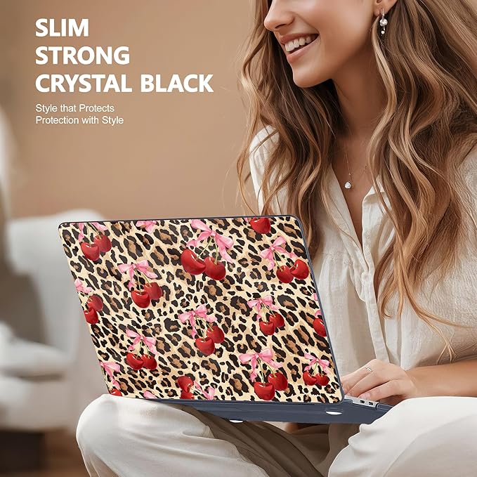 May Chen for MacBook Pro 16 inch A2141 2020 2019 Release, Screen Protector & Keyboard Cover Plastic Soft-Touch Case for MacBook Pro 16-inch with Touch Bar & Touch ID - Cherry and Cheetah