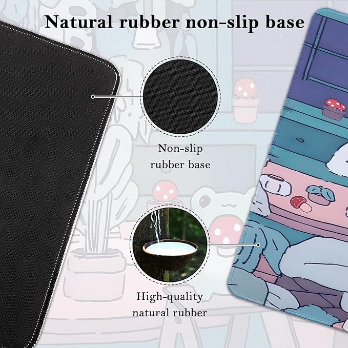 Mouse Pad 90 x 40cm, Non Slip Large Mouse Pad, Mouse Mat with Rubber Base, Waterproof Desk Mouse Pads, Keyboard Mat