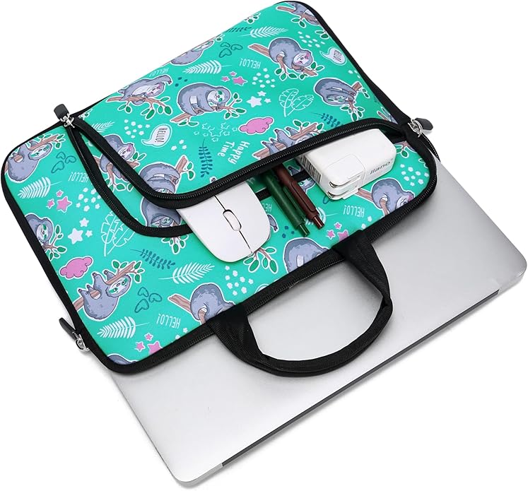 11.6 12 12.5 inch Two Pockets Laptop Sleeve Chromebook Case Ultrabook Case Notebook Tablet Case Neoprene Handle for Men Women