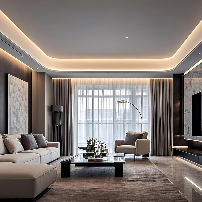 Pandery COB LED Strip Lights Warm White,24V Dimmable led Light Strip KIT with Remote and app Control,3000K 32.8FT/2 * 5m 8mm Wide Ra>90 Cuttable Flexible Strip Lights for Bedroom,Wardrobe,Cabinet