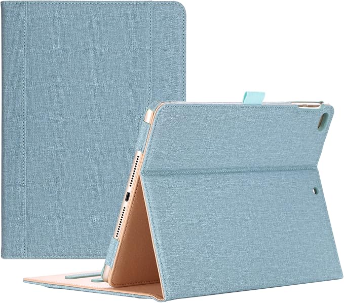 ProCase for iPad 9.7 Inch iPad 6th/5th Generation Case 2018 2017/iPad Air 2/Air 1 Case, Premium Leather Folio Corner Protection Multi-Angle Viewing Stand Cover with Front Pocket Pen Loop -Teal