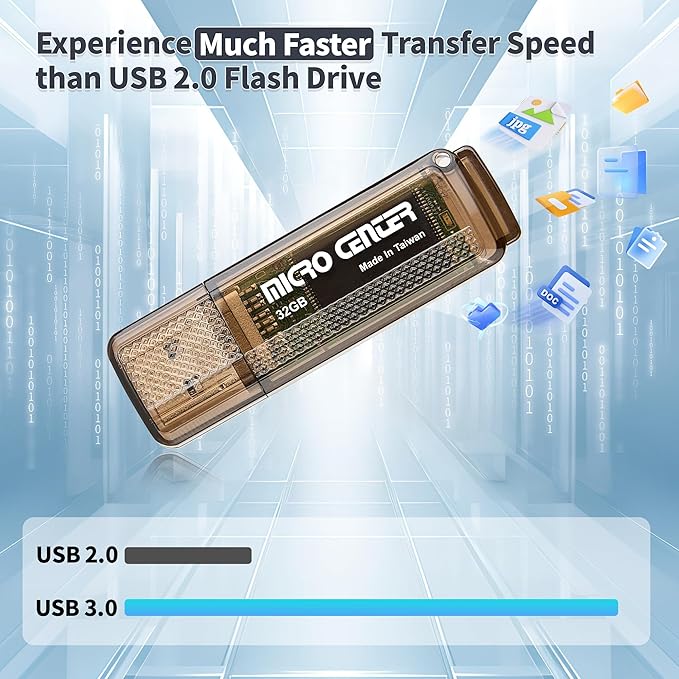 INLAND SuperSpeed 10 Pack 32GB USB 3.0 Flash Drive Memory Data Storage Jump Drive Without LED (32G 10-Pack)