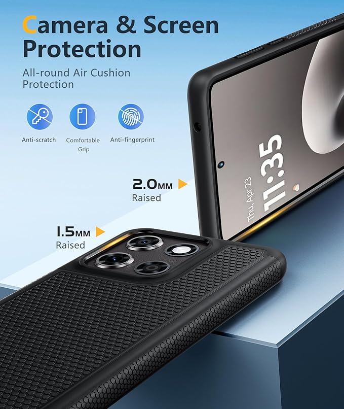 FNTCASE for Moto G Stylus 2026/2025 Case Magnetic: Fits MagSafe, with Screen Protector, 14FT Military Grade Drop Protection Shockproof Non-Slip Matte Dual Layer Phone Cover, 6.7 inch (Black Magnetic)