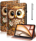 Case for iPad 11th Generation 11 Inch 2025 (A16)/ iPad 10th Generation 10.9 Inch 2022 Case,Slim Stand Smart PU Leather Protective Cover - Brown Owl