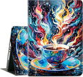 for 9th Generation Case, iPad 8th Generation case, Case for iPad 7th Generation, for iPAD Cases 9th Generation 10.2 Inch Multi-Angle Viewing with Adjustable Stand Auto Wake/Sleep, Magical Tea Cup