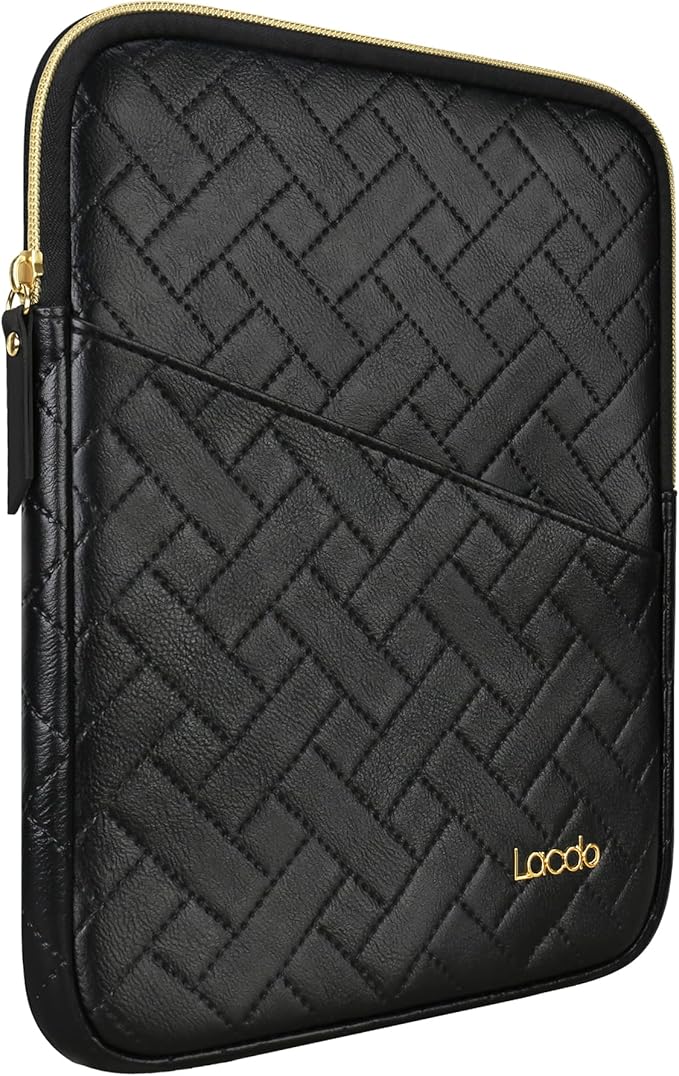 Lacdo Tablet Sleeve Case for 13 inch New iPad Air M4 M3 M2 2026-2024, 13" iPad Pro M5 M4 2025-2024, 12.9 inch iPad Pro 6 5 4 3 with Magic Keyboard and Smart Keyboard Folio Protective Bag,Elegant Black