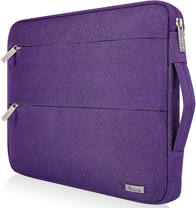 Voova 14 15 Inch Laptop Sleeve Case, Waterproof Computer Bag Cover Compatible with MacBook Air 15 M2/M3/M4 2022-2025, MacBook Pro 15, Hp chromebook 14, 14-15” Dell Lenovo Acer Asus, Purple