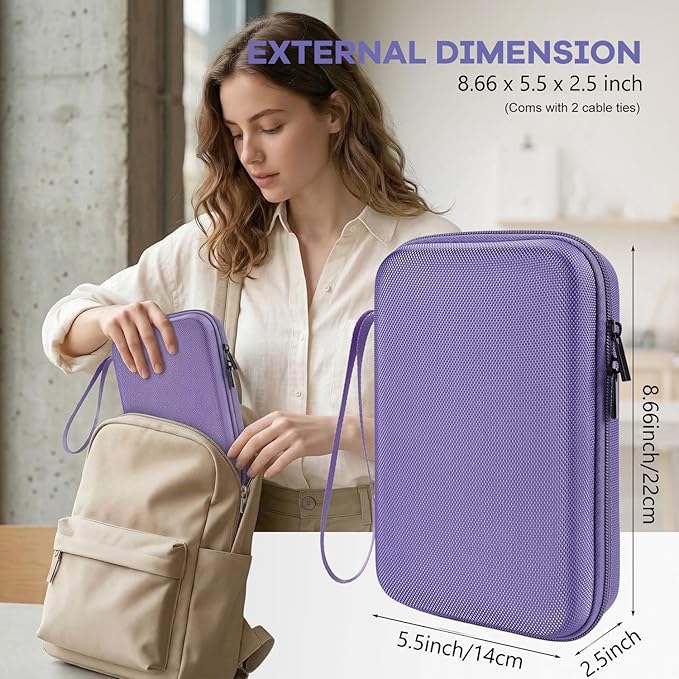 Hard Travel Electronic Organizer Case for MacBook Power Adapter Chargers Cables Power Bank Apple Magic Mouse Apple Pencil USB Flash Disk SD Card Hard Drive Waterproof Shockproof Accessories Bag Case