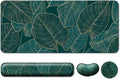 Keyboard Wrist Rest + Mouse Pad with Wrist Support + Desk Mat + Coaster 4 in 1 Set, XXL Large Gaming Mousepad Cute Ergonomic Mouse Pads for Desk Computer Laptop Office Decor-Green Leaves