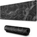 AQQA Large Mouse Pad Mat (35x17 in) Extended XXXL Gaming Mouse Pad with Non-Slip Rubber Base,Background Topographic Map Lines Contour Geographic for Gaming Office Laptop Computer Men Women