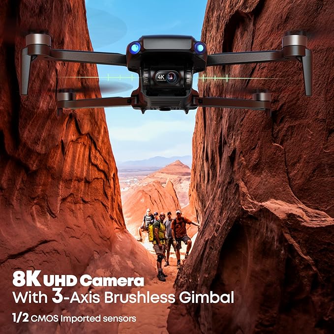 Bwine F7GB2 Pro Drones with Camera for Adults 4K with 75 Mins + F7MINI 8K Photo Drones with Camera for Adults 4K Video Quadcopter under 249g with 96Mins
