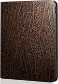 Gexmil Genuine Leather Case for iPad mini 7 (A17 Pro) 2024,iPad mini 6 Generation 8.3 Inch Case 2021, Anti Fingerprint/Slip,Cowhide Folio Cover Auto Sleep/Wake with Adjustable Stand,Buffalo Pattern