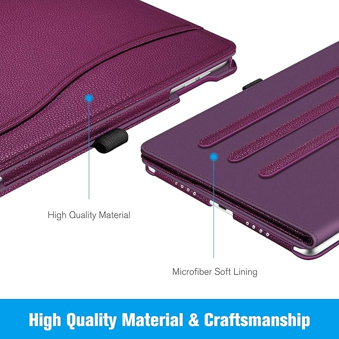 Fintie Case for iPad Pro 9.7 Inch 2016 Release Tablet- [Corner Protection] Multi-Angle Viewing Folio Smart Stand Back Cover with Pocket, Pencil Holder, Auto Wake/Sleep, Purple