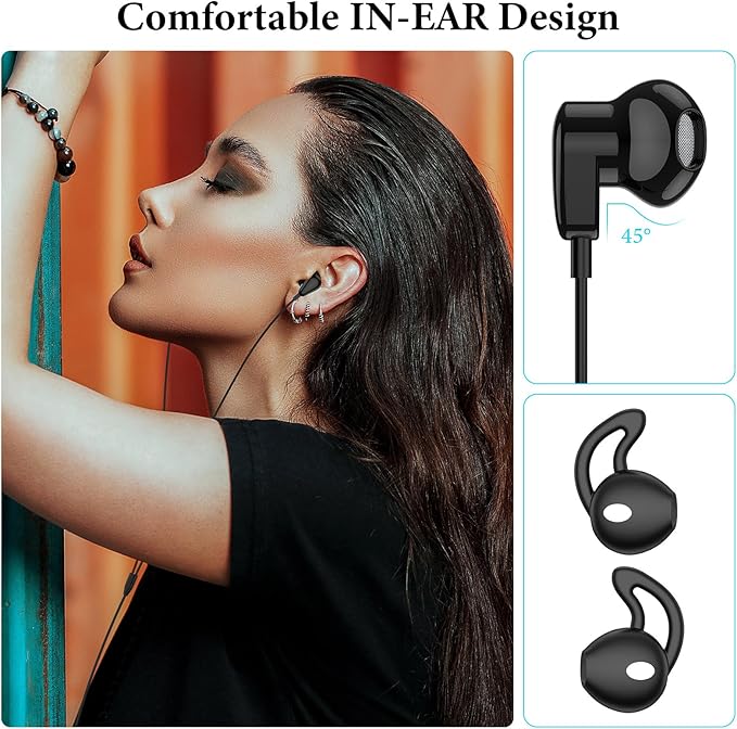 APETOO USB C Headphones for iPhone 17 16 Pro Max 15 Plus iPad Air HiFi Stereo USB-C Wired Earbuds with Microphone Volume Control Type C Earphones for Samsung S25/S26/S24/S23/S22/Pixel/OnePlus/Android