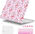 Case for 2026 MacBook Neo 13-inch Laptop with Liquid Retina Display, Release Model A3404, Sturdy Plastic Hard Shell Case + Keyboard Cover + Trackpad Film + Dust Plug, Cherry Bows & Checkered