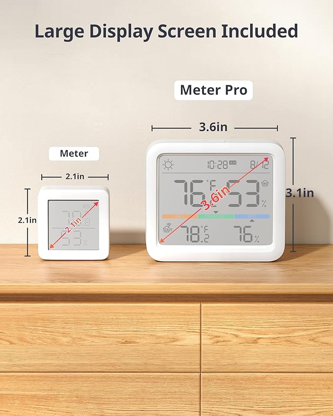SwitchBot Bluetooth Temperature and Humidity Monitor Meter Pro Bundles with Hub Mini and Outdoor Thermometer