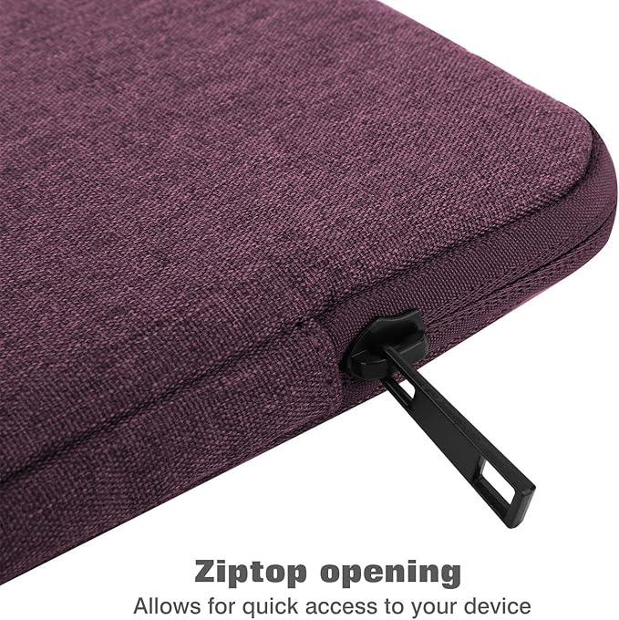 MoKo 7-8 Inch Tablet Sleeve Bag, Polyester Pouch Cover Case Fits iPad mini (A17 Pro) 8.3" 2024, iPad mini 6/5/4/3/2/1, Samsung Galaxy Tab S2 8.0, Tab A 8.0, ZenPad Z8s 7.9,Purple
