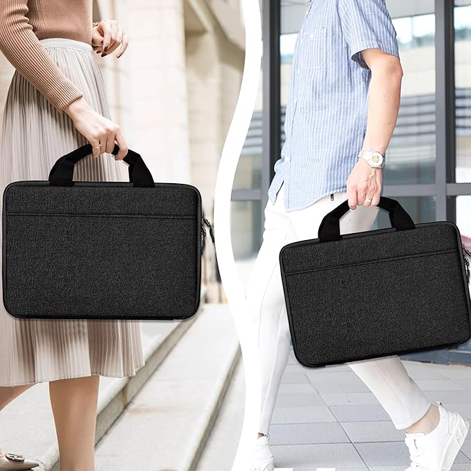 Hseok 13 14 inch Laptop Case Sleeve with Small Case,TSA Computer Handbag Compatible with MacBook Neo/Pro 14 M5/M4/M3/M2/M1,All Models 13.3" MacBook Air/Pro,XPS 13/14,Most 13-14 Notebooks,Black