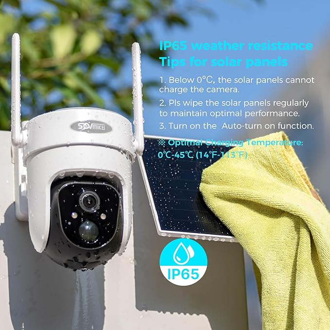 Vicohome CQ4G 2K AI Solar Security Camera Wireless Outdoor, Battery Powered Cam, Color Night Vision, Two Way Audio, Motion Detection, Easy to Setup, Audible Flashlight Siren, 180 Days Exchange Policy
